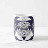 Navy Blue Mandala Coffee Mug Kaffeetasse (Mittel)