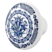 Navy Blue Mandala Design Keramikknauf (Rechts)