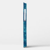 Navy Blue Marmor Texture Case-Mate iPhone Hülle (Rückseite / Links)