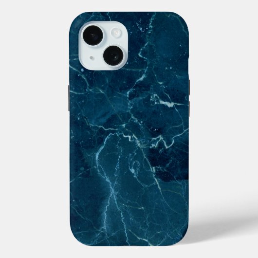 Navy Blue Marmor Texture Case-Mate iPhone Hülle (Rückseite)