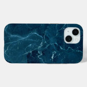 Navy Blue Marmor Texture Case-Mate iPhone Hülle (Rückseite (Horizontal))