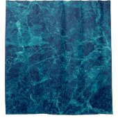 Navy Blue Marmor Texture Duschvorhang (Vorderseite)