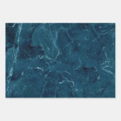 Navy Blue Marmor Texture Geschenkpapier Set (Vorderseite 3)