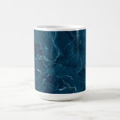 Navy Blue Marmor Texture Kaffeetasse (Mittel)