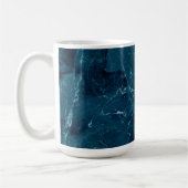 Navy Blue Marmor Texture Kaffeetasse (Links)
