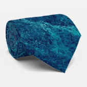 Navy Blue Marmor Texture Krawatte (Gerollt)