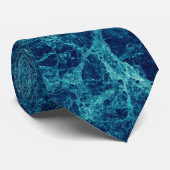 Navy Blue Marmor Texture Krawatte (Gerollt)