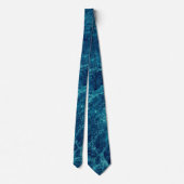 Navy Blue Marmor Texture Krawatte (Rückseite)