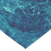 Navy Blue Marmor Texture Kurzer Tischläufer (Ecke)