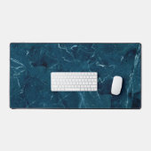 Navy Blue Marmor Texture Schreibtischunterlage (Tastatur & Maus)