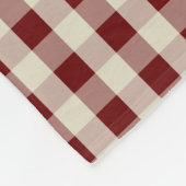 Navy Blue Maroon Check Pattern Monogram Name Boys Fleecedecke (Ecke)