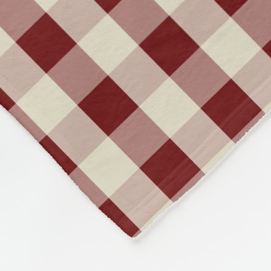 Navy Blue Maroon Check Pattern Monogram Name Boys Fleecedecke (Ecke)