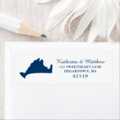 Navy Blue Marthas Vineyard Solid Map Wedding (Insitu)