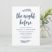 Navy Blue, Med Probe Dinner Einladung (Stehend Vorderseite)