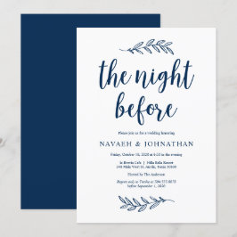 Navy Blue, Med Probe Dinner Einladung