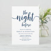 Navy Blue, Med Probe Dinner Einladung (Stehend Vorderseite)