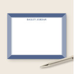 Navy Blue Men's 2-Tone Beruflich Stationery Mitteilungskarte<br><div class="desc">Dieses Design verfügt über einen zweifarbigen Rahmen mit Platz für einen Namen. Klicken Sie auf die Schaltfläche Anpassen, wenn Sie die Bilder verschieben/skalieren und den Text weiter verändern möchten! Variationen dieses Designs, zusätzliche Farben sowie koordinierende Produkte sind in unserem Shop, zazzle.com/store/doodlelulu verfügbar. Kontaktieren Sie uns, wenn Sie dieses Design für...</div>
