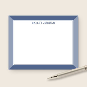 Navy Blue Men's 2-Tone Beruflich Stationery Mitteilungskarte