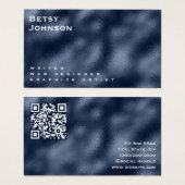 Navy Blue Metallic Foil Business Card (Vorne & Hinten)