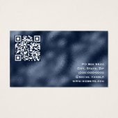 Navy Blue Metallic Foil Business Card (Rückseite)