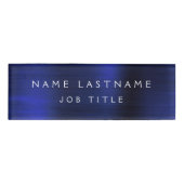 Navy Blue Metallic Foil Modernes Geschäft Namenschild (Vorderseite)