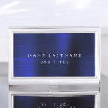 Navy Blue Metallic Foil Modernes Geschäft Visitenkarten Dose<br><div class="desc">Navy Blue Foil Metallic Stainless Steel Minimalistisch Business Card Holder mit weißem Schriftzeichen für das Monogramm. Die Foil Metal Business Card Inhaber können mit Ihrem Namen individuell gestaltet werden. Bitte kontaktieren Sie den Designer,  um passende Artikel zu erhalten.</div>