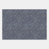 Navy Blue Metallic Gold Mermaid Party Gifts Decor Geschenkpapier Set (Vorderseite 3)