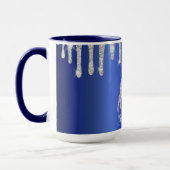 Navy Blue Metallic Silver Sparkle Gymnastik Tasse (Links)