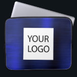 Navy Blue Metallic - Werbung für kundenspezifische Laptopschutzhülle<br><div class="desc">Moderne Navy Blue Imitats Metallic Stainless Elegant Ihre individuelle Logo-Werbeaktion Laptop-Bag oder Sleeve Werbe-Case (Promo). Dieses klassische berufliche Business-Computergehäuse kann so angepasst werden,  dass es Ihr Firmenlogo oder Ihr Firmenlogo enthält.</div>
