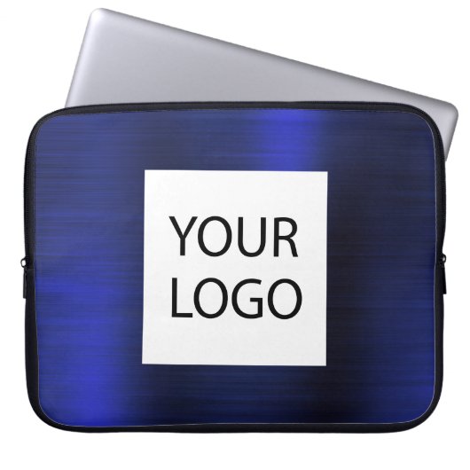 Navy Blue Metallic - Werbung für kundenspezifische Laptopschutzhülle (Vorderseite)