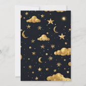 Navy Blue Mid Summer Night Dream Celestiding Weddi Einladung (Rückseite)