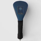 Navy Blue Midnight Palm Collection Luxus Golf Headcover (Vorderseite)