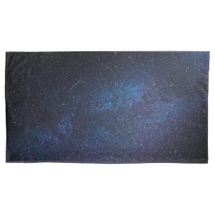 Navy Blue Milkyway Nightsky Galaxy Foto Kissenbezug