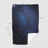 Navy Blue Milkyway Nightsky Galaxy Fotografie Golfhandtuch (Insitu)