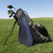 Navy Blue Milkyway Nightsky Galaxy Fotografie Golfhandtuch (Gras)