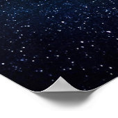 Navy Blue Milkyway Nightsky Galaxy Fotografie Poster (Ecke)