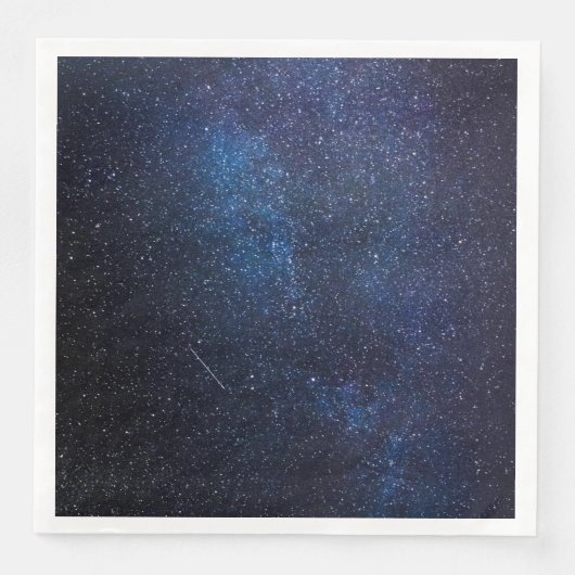 Navy Blue Milkyway Nightsky Galaxy Fotografie Serviette (Vorderseite)