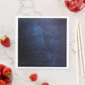 Navy Blue Milkyway Nightsky Galaxy Fotografie Serviette (Beispiel)