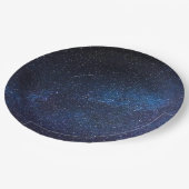 Navy Blue Milkyway Nightsky Galaxy Geburtstag Pappteller (Schrägansicht)