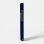 Navy Blue Minimal Monogram iPhone Hülle (Linke Seite)