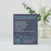 Navy Blue Minimal Zuhause Cleaning Keeper Flyer (Stehend Vorderseite)