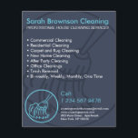 Navy Blue Minimal Zuhause Cleaning Keeper Flyer<br><div class="desc">Navy Blue Minimal Zuhause Cleaning Keeper Flyer</div>