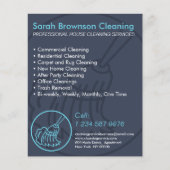 Navy Blue Minimal Zuhause Cleaning Keeper Flyer (Vorderseite)