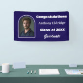 Navy Blue Minimalist Graduation Banner (Messe)