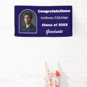 Navy Blue Minimalist Graduation Banner (InSitu)