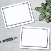 Navy Blue Minimalist Monogram Post-it Klebezettel