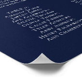 Navy Blue Minimalistisch 20 Table Print oder Digit Poster (Ecke)