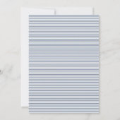 Navy Blue Minimalistisch Dainty Script Save The Date (Rückseite)