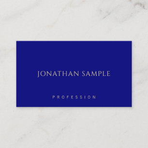 Navy Blue Minimalistisch Modern Elegant Template Visitenkarte