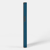 Navy Blue Minimalistisch Modern Initial Monogram iPhone Hülle (Rechte Seite)
